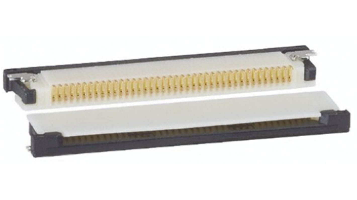 Amphenol ICC OPU, SMD FPC-Steckverbinder, Stecker, 40-polig / 1-reihig, Raster 0.5mm Lötanschluss