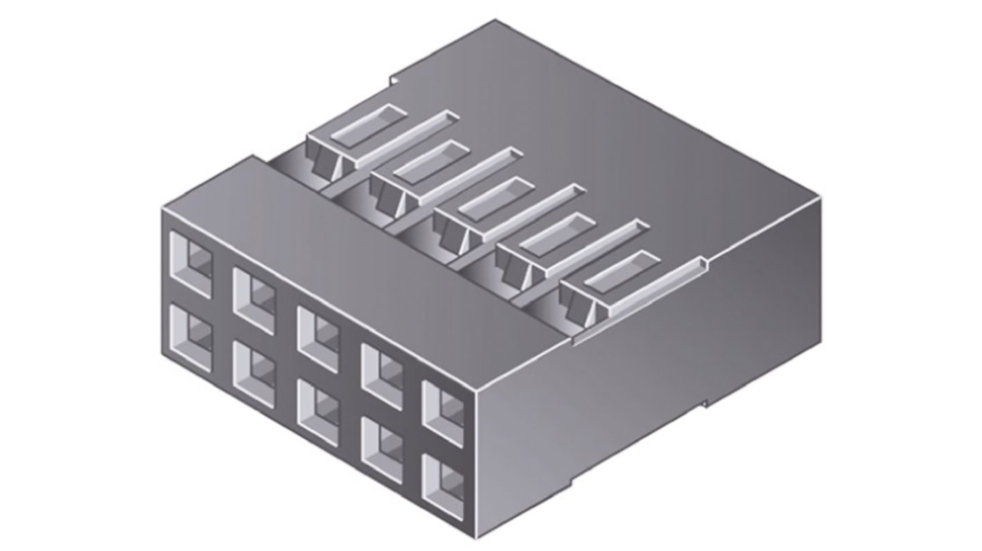 Amphenol ICC, Mini-PV Female Connector Housing, 2.54mm Pitch, 6 Way, 2 Row