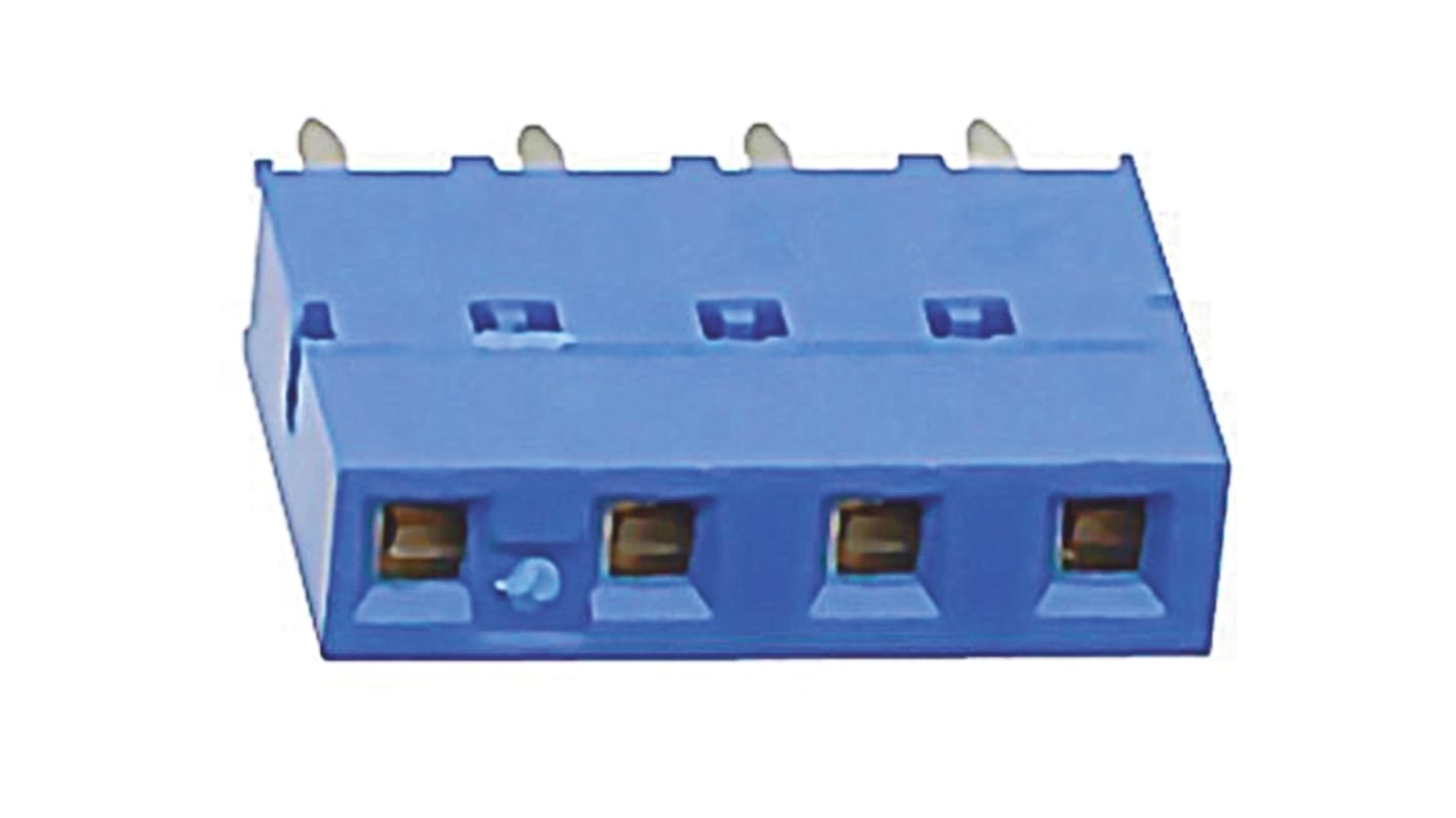 Conector hembra para PCB Amphenol ICC serie Dubox, de 4 vías en 1 fila, paso 2.54mm, 1 kV, 12A, Montaje en orificio