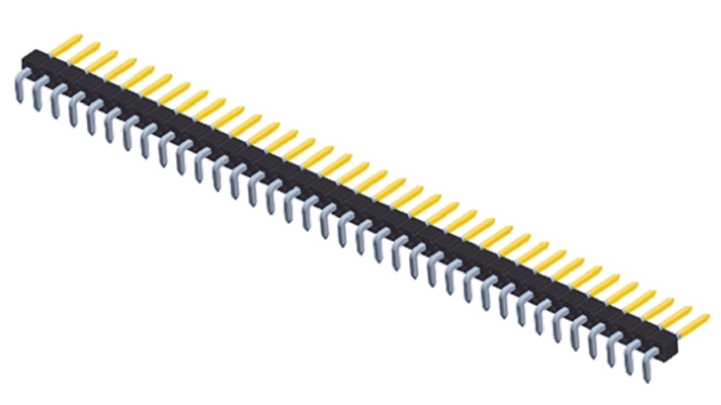 Amphenol Communications Solutions ライトアングル ピンヘッダ 36極 2.54mm 1列, スルーホール実装