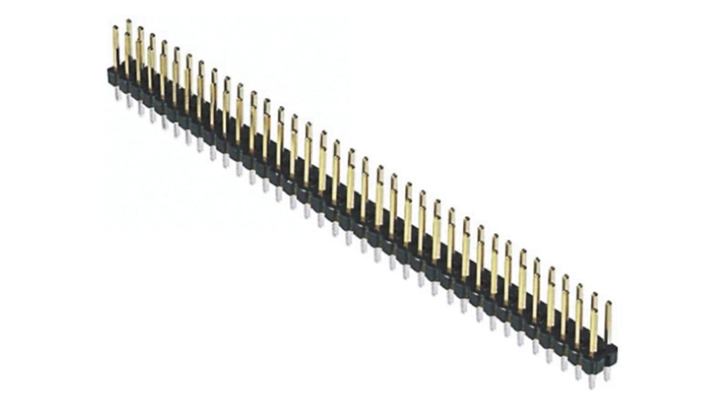 Amphenol ICC BergStik Series Straight Through Hole Pin Header, 72 Contact(s), 2.54mm Pitch, 2 Row(s), Unshrouded