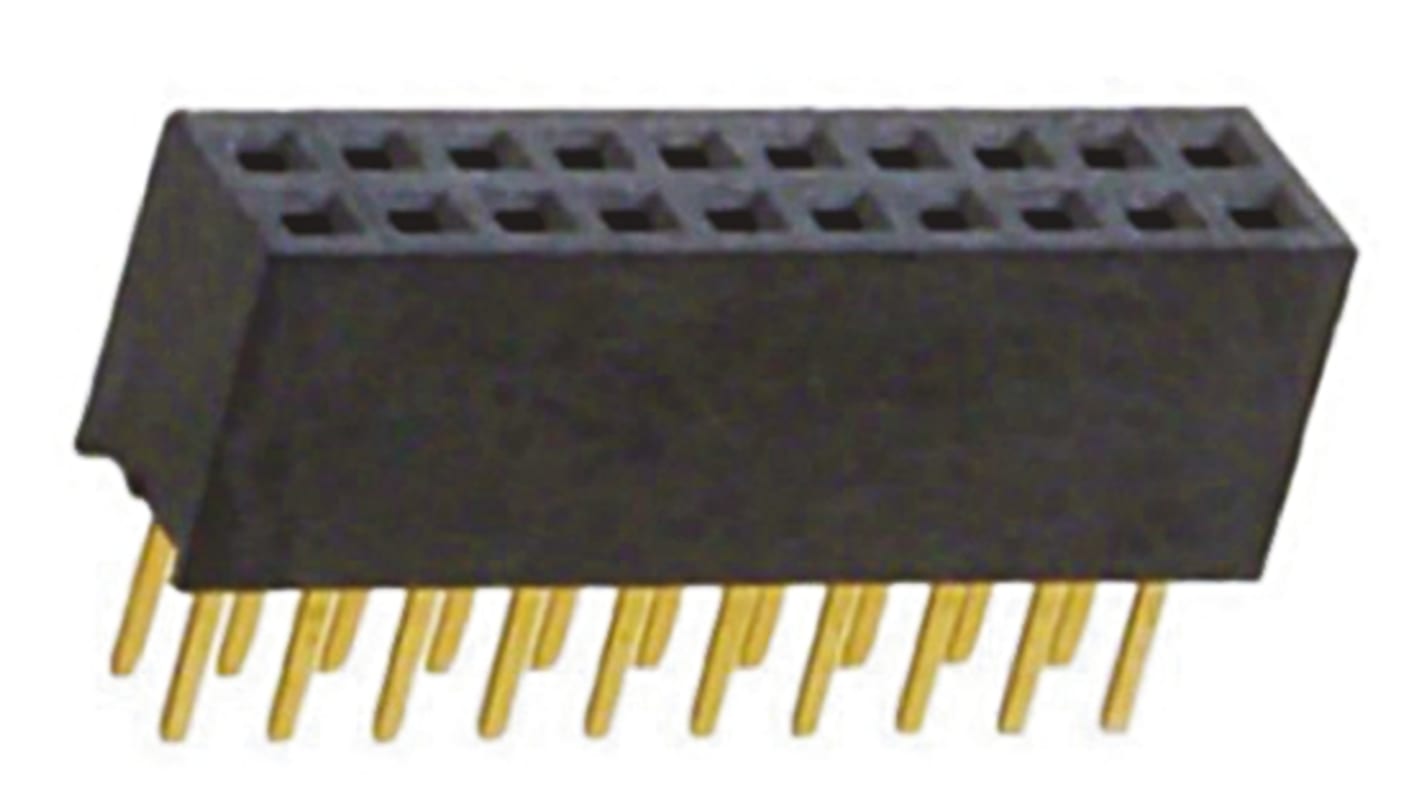 Gniazdo PCB 20 -pinowe 2 -rzędowe raster: 1.27mm typu płytka – płytka Proste Przewlekany