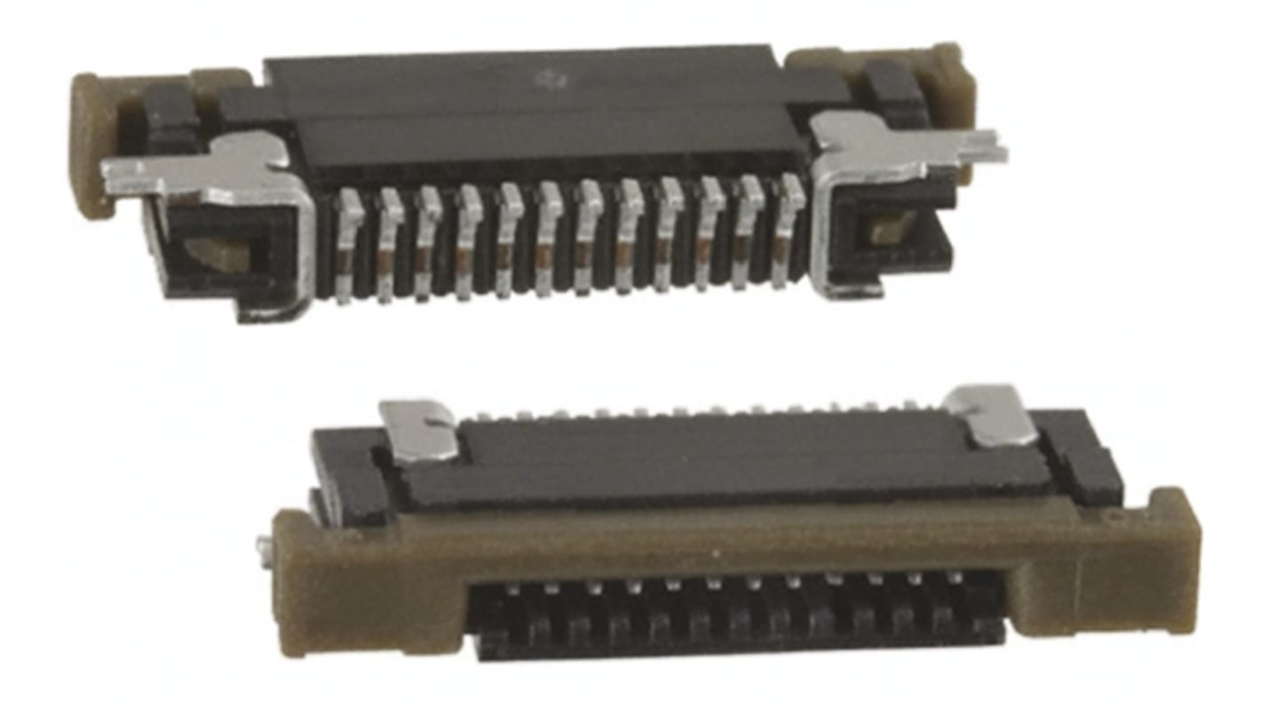 Amphenol Communications Solutions, SFV-R 0.5mm Pitch 12 Way Right Angle Male FPC Connector, ZIF Bottom Contact
