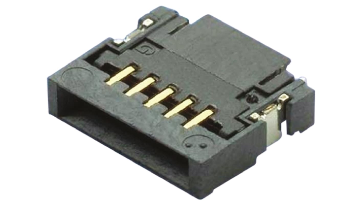 Amphenol Communications Solutions, SFVL 0.5mm Pitch 5 Way Right Angle Male FPC Connector, ZIF Bottom Contact