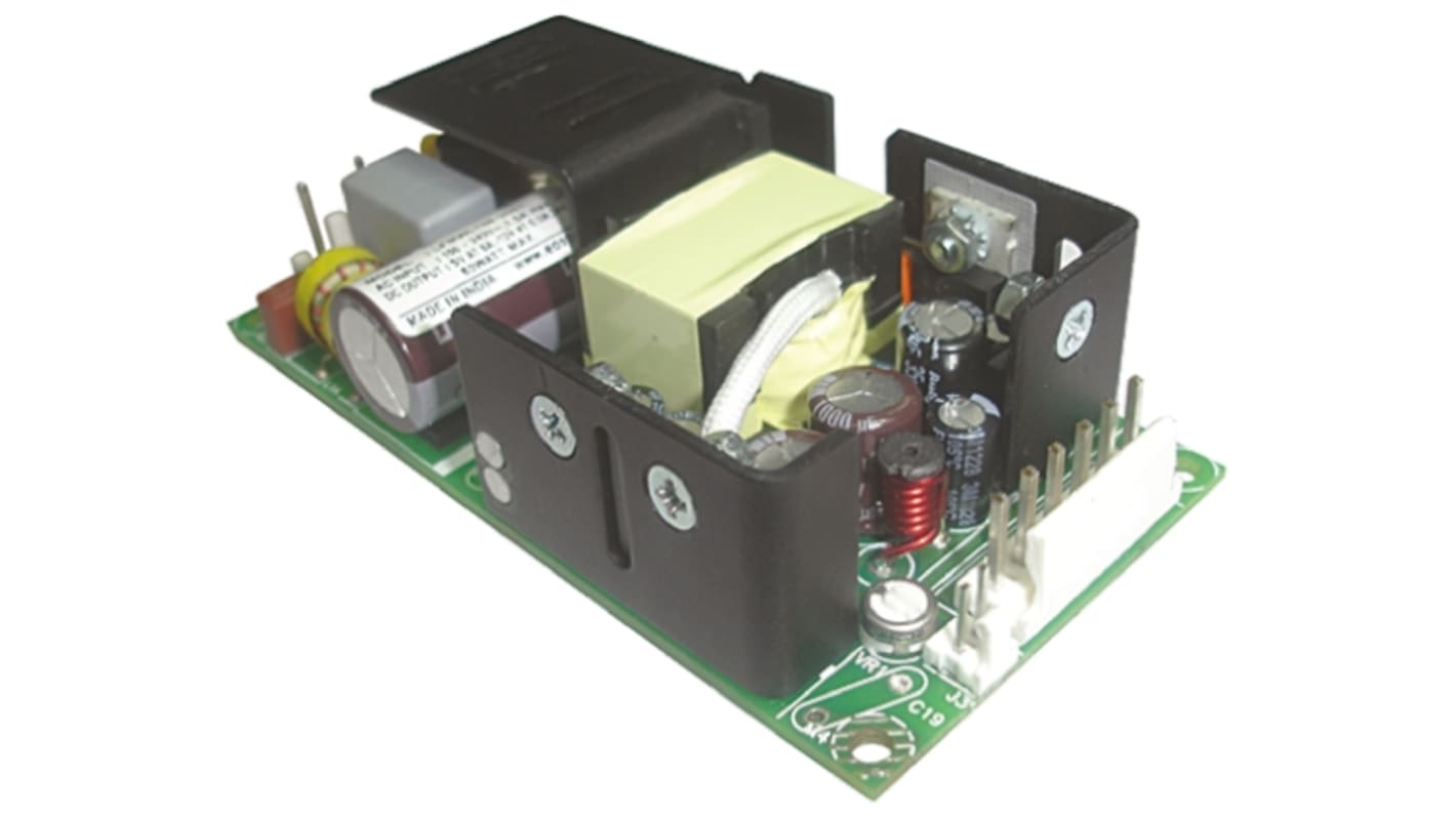 EOS Embedded Switch Mode Power Supply SMPS, LFWLT60-3000, 5.2/±12.5V dc, 3 A, 8 A, 500 mA, 60W, Triple Output, 90