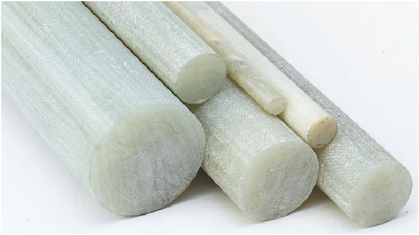 Tufnol Natural Glass Fibre Laminated Plastic, 1.17m x 16mm Diameter
