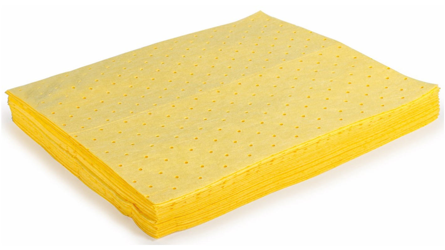 RS PRO Spill Absorbent Pad for Chemical Use, 18L Capacity, 20 per Pack
