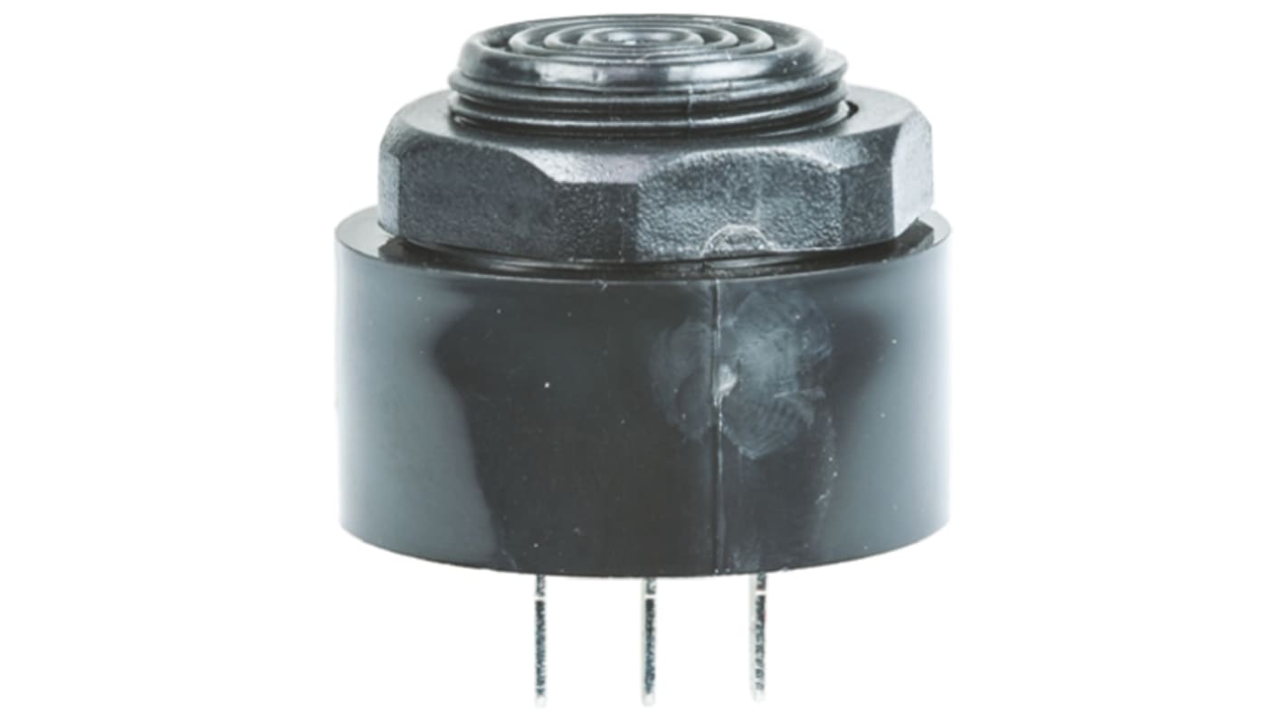 RS PRO 80dB Panel Mount Continuous Internal Piezo Buzzer, 42.5 x 33mm, 6V dc Min, 28V dc Max