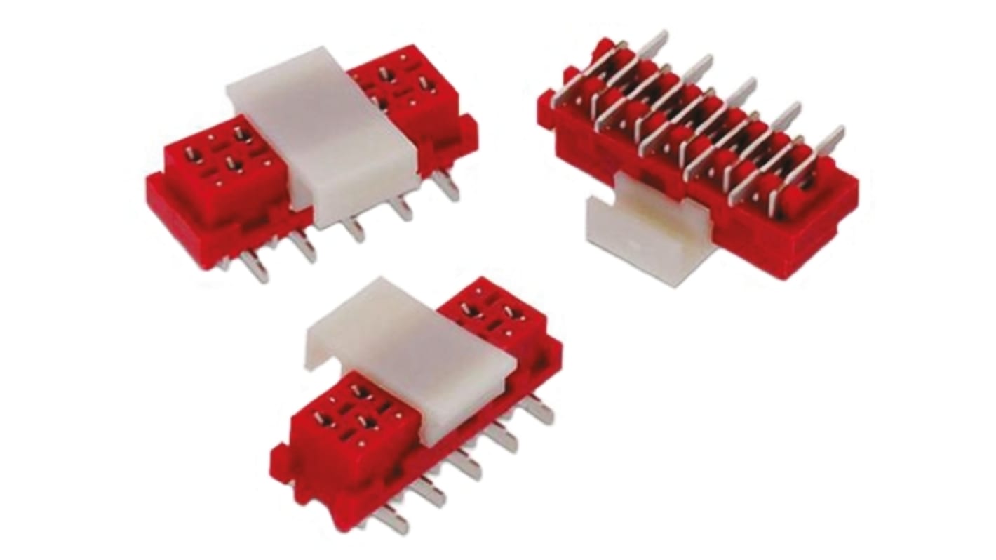 Wurth Elektronik 6903 Series Right Angle Surface Mount PCB Socket, 8-Contact, 2-Row, 1.27mm Pitch, Solder Termination