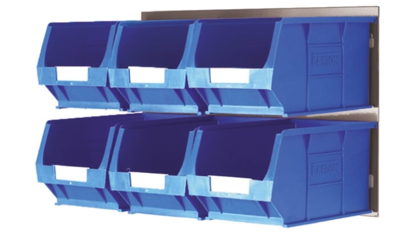 RS PRO Lagerbehälter Blau Polypropylen, 132mm x 150mm x 240mm