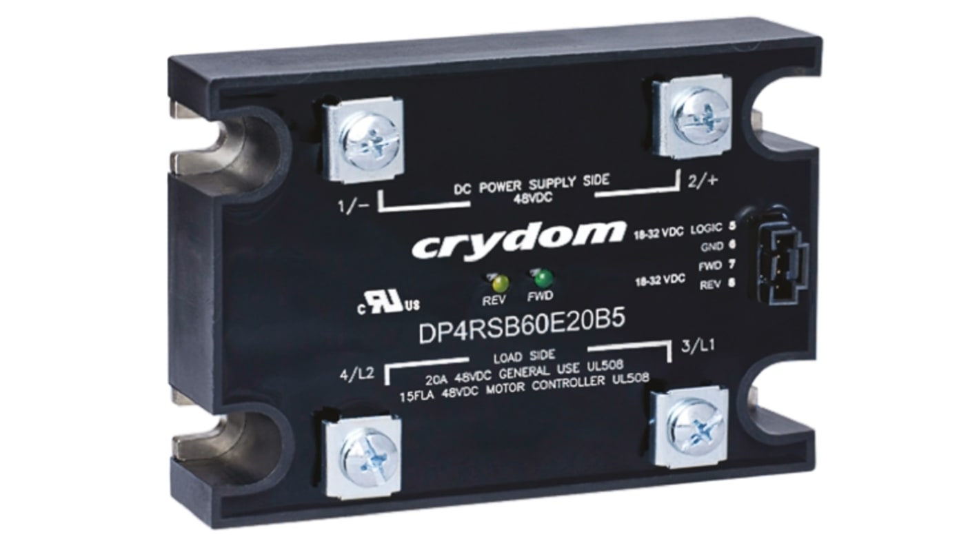 Sensata / Crydom ソリッドステートリレー 最大負荷電流:20 A 最大負荷電圧:48 V dc パネルマウント, DP4R60D20