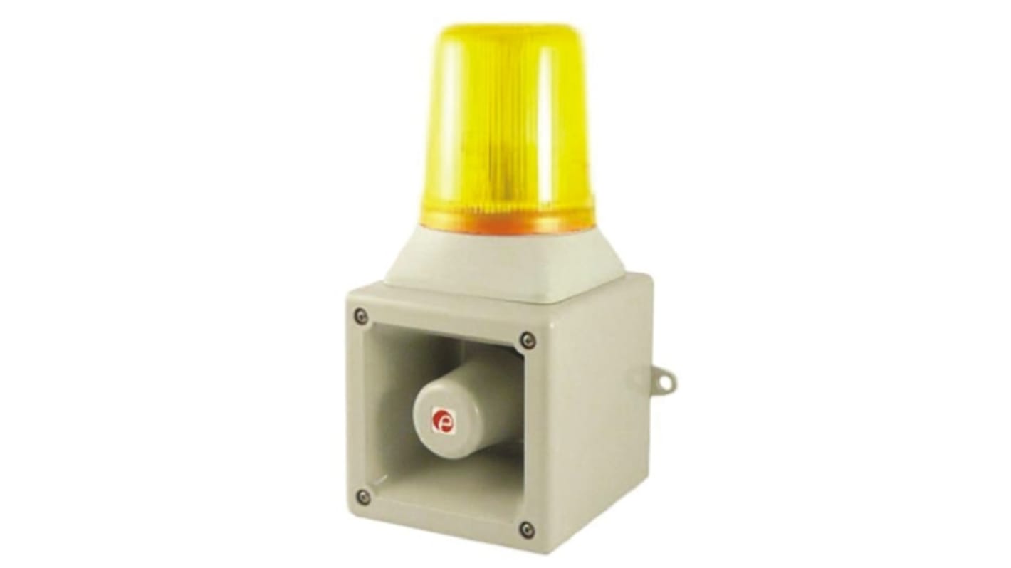 e2s AB105LDA Series Amber Sounder Beacon, 24 V dc, Side Mount, 112dB at 1 Metre