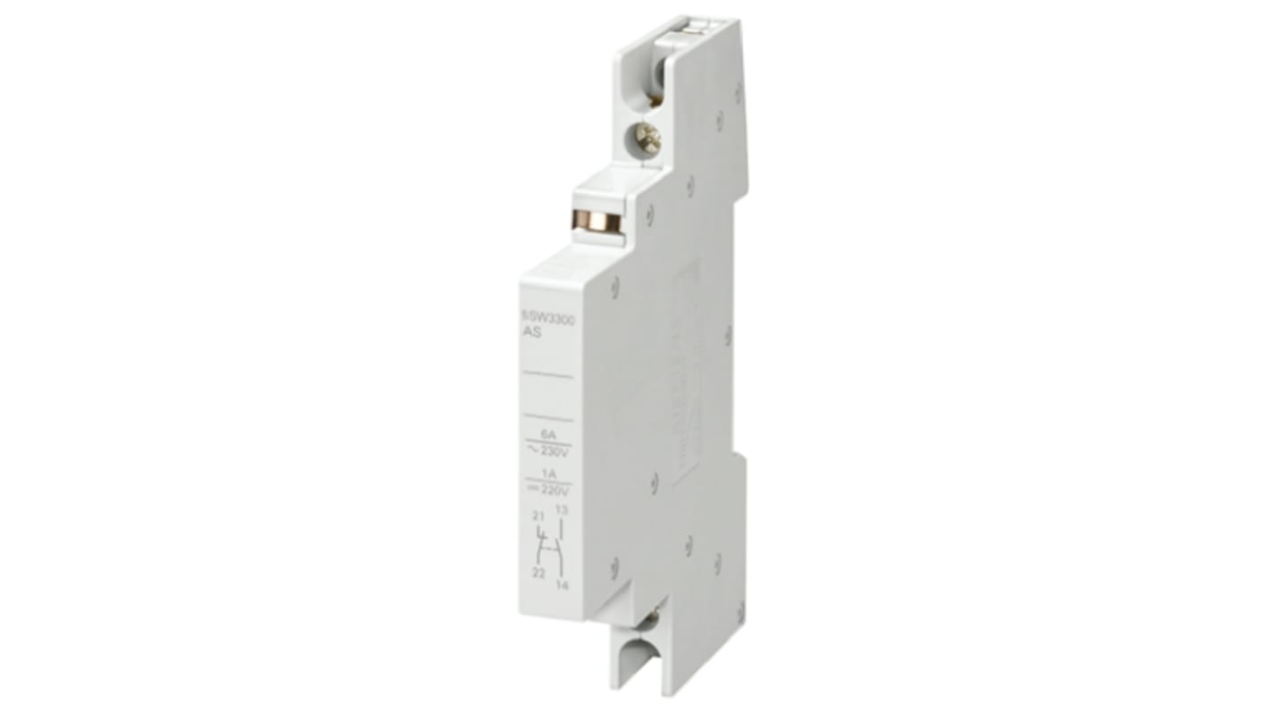 Siemens Auxiliary Contact, 2 Contact, NO/NC, DIN Rail Mount, Sentron