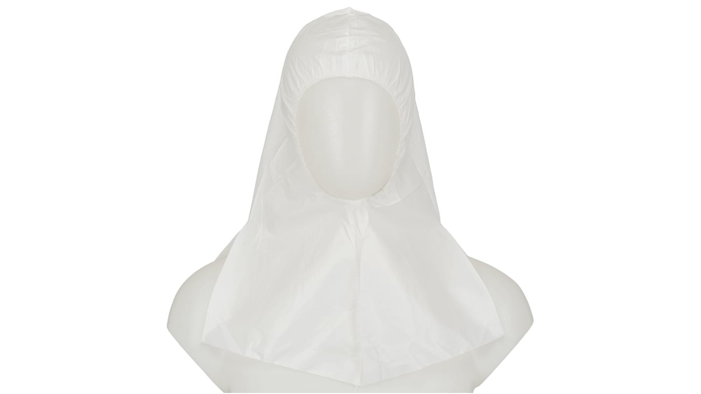 3M 446 White Anti-Static Polyethylene Protective Hood, Resistant to Non-Hazardous Substances