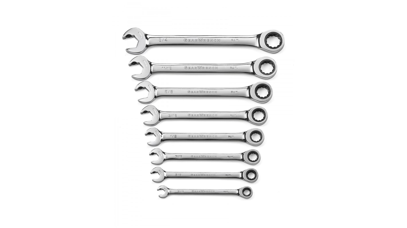 GearWrench 8-Piece Spanner Set, 5/16 → 3/4 in