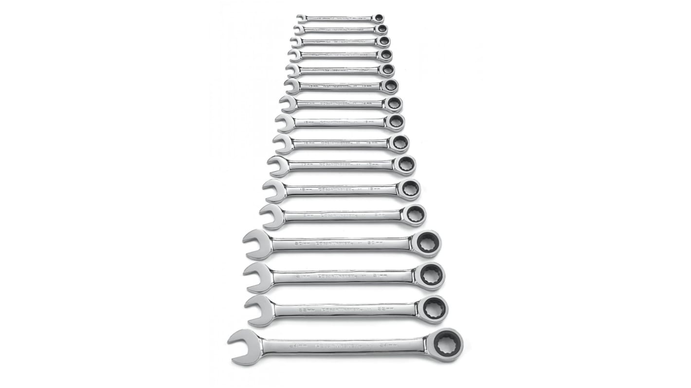 GearWrench 16-Piece Spanner Set, 8 → 24 mm