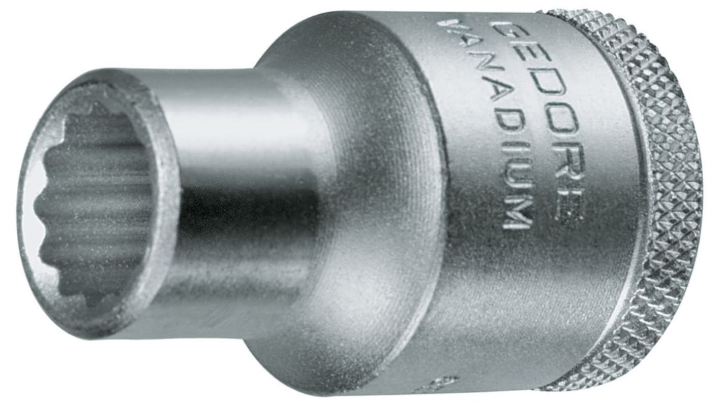 Gedore 1/2 in Drive 8mm Standard Socket, 12 point, 38 mm Overall Length