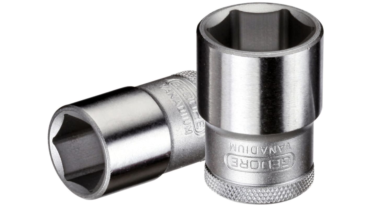 Gedore 1/2 in Drive 34mm Standard Socket, 6 point, 44.5 mm Overall Length