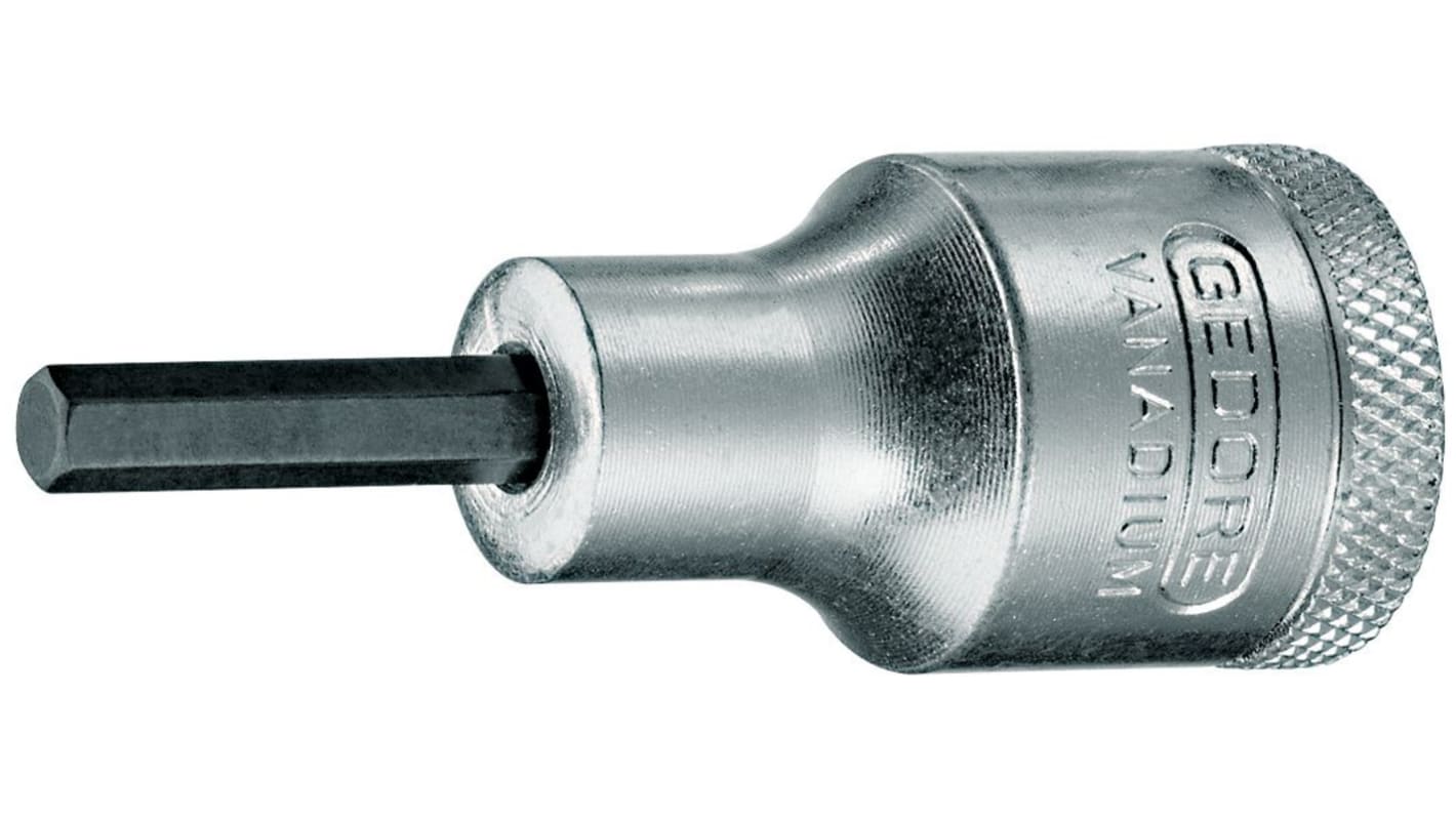 Gedore Hexagon Screwdriver Bit, Hex 4 Tip, 4 mm Drive, Hexagon Drive, 61 mm Overall