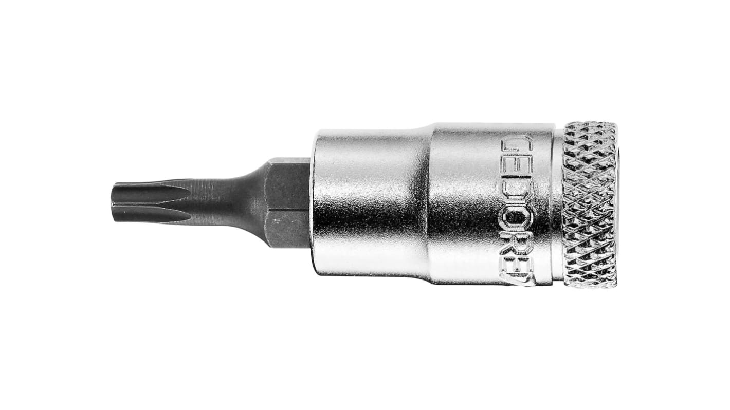 Gedore T25梅花批头, 螺丝刀刀头, 37 mm总长, 钒钢制