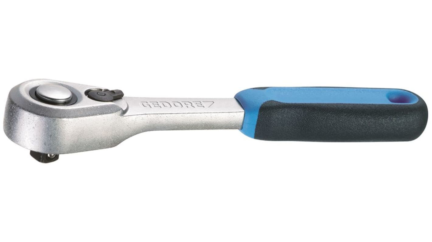 Gedore 1/4 in Square Ratchet with Ratchet Handle, 127 mm Overall