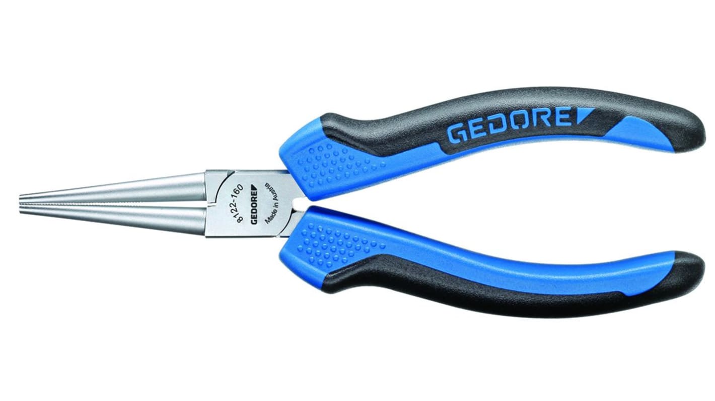Gedore 6716810 Round Nose Pliers, 160 mm Overall, Straight Tip, 48mm Jaw