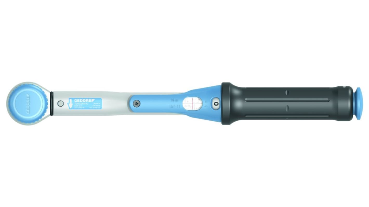 Gedore Click Torque Wrench, 5 → 25Nm, 1/4 in Drive, Square Drive