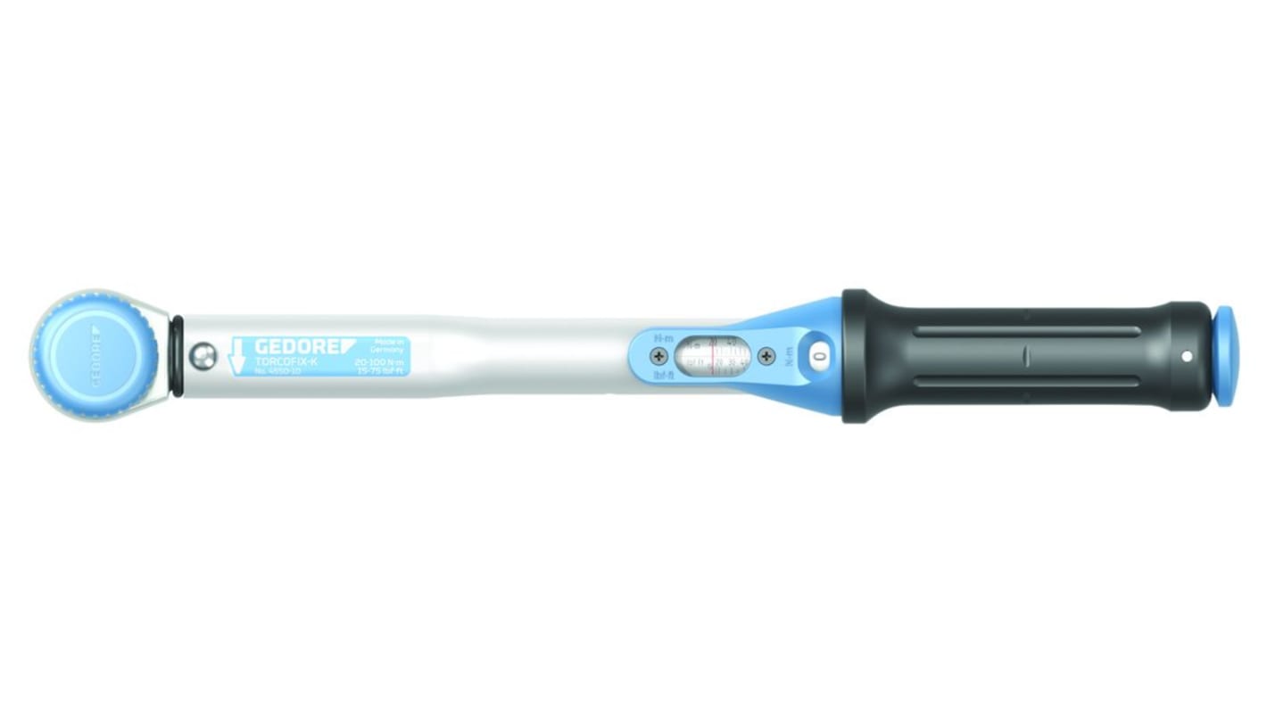 Gedore Click Torque Wrench, 20 → 100Nm, 1/2 in Drive, Square Drive