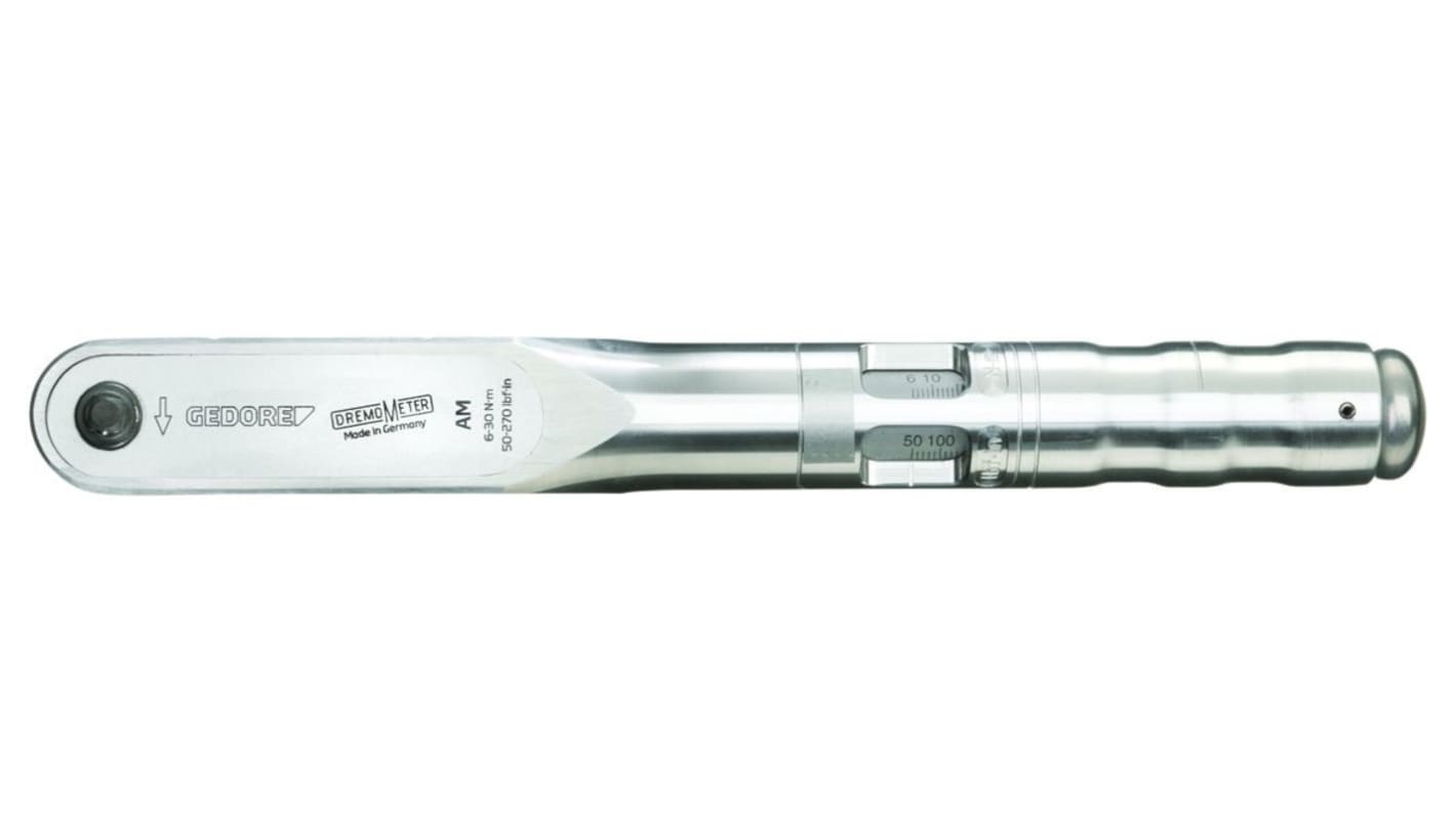 Chiave dinamometrica a scatto Gedore, attacco quadrato 1/4 poll., coppia da 6 → 30Nm, prec. ±3%