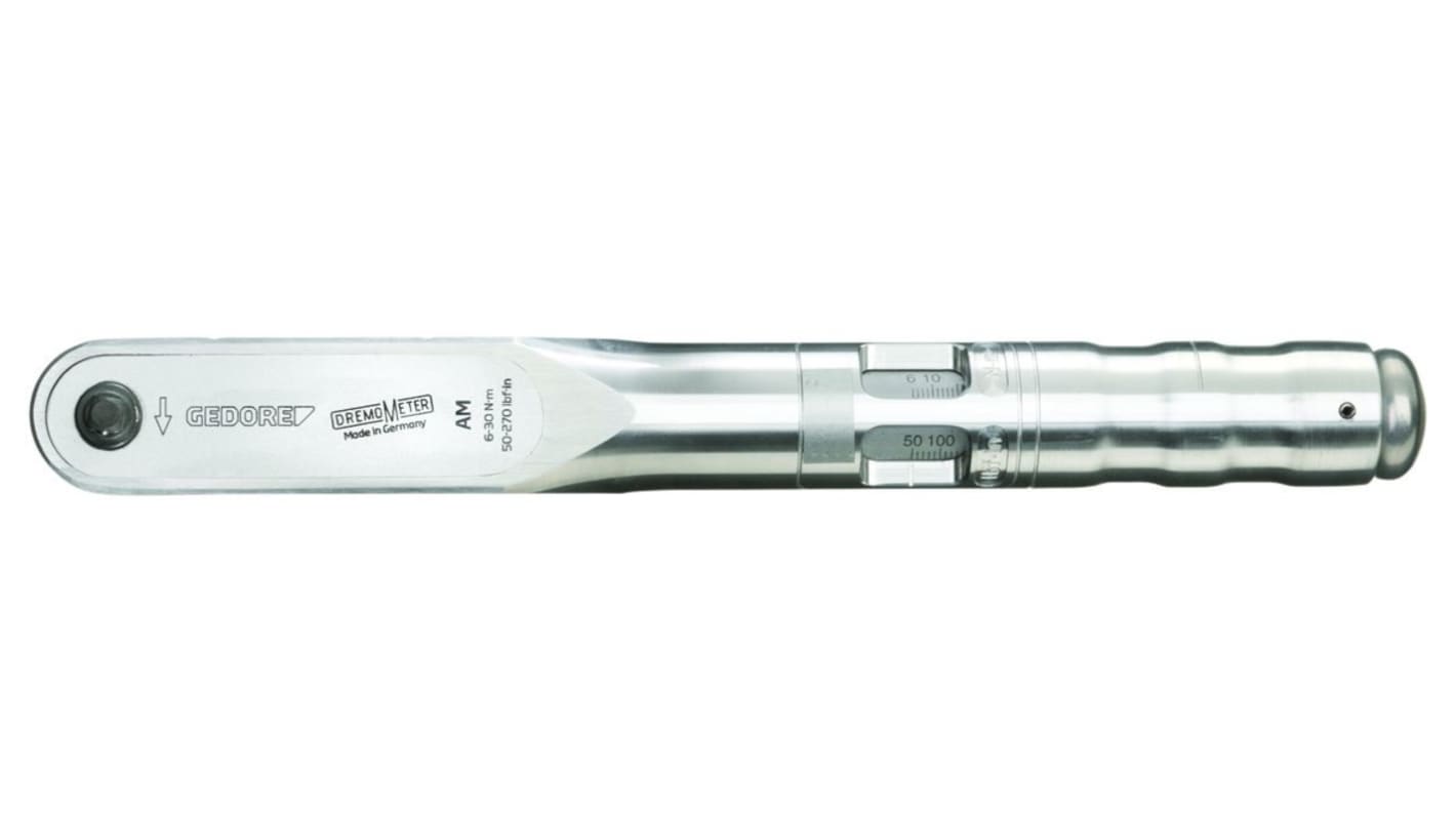 Gedore DREMOMETER AM Click Torque Wrench, 6 → 30Nm, 1/4 in Drive, Square Drive