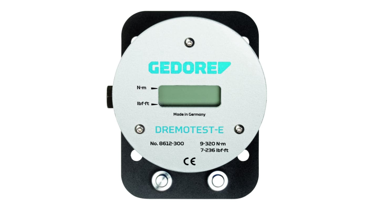 Gedore Digital Torque Tester, 9 → 320Nm, 17mm Drive, ±1 % Accuracy