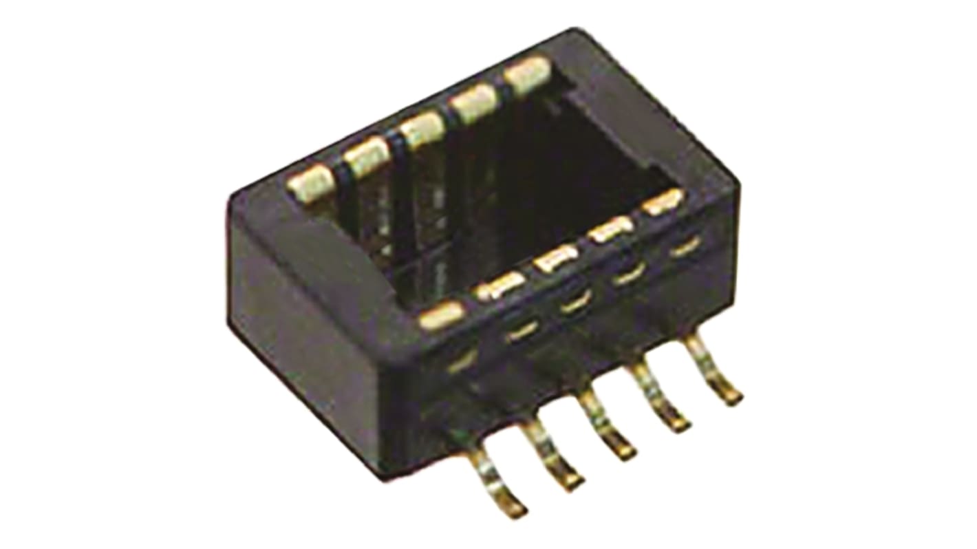 Hirose DF40 Series Straight Surface Mount PCB Header, 10 Contact(s), 0.4mm Pitch, 2 Row(s), Shrouded