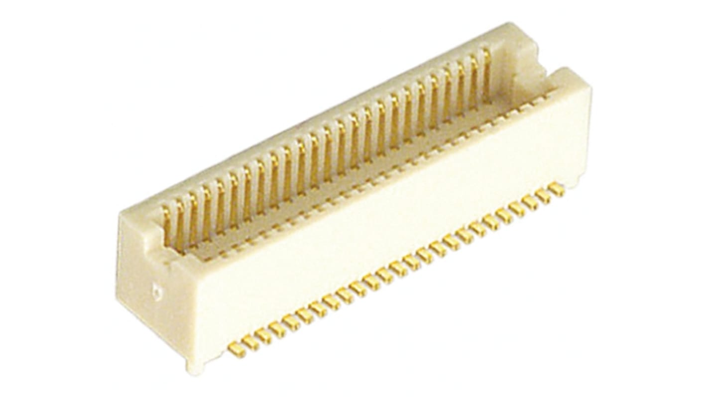 Hirose 50p双排排针 直向板对板连接器, 0.5mm间距, 300.0mA, 50.0 V, SMT安装, DF12系列