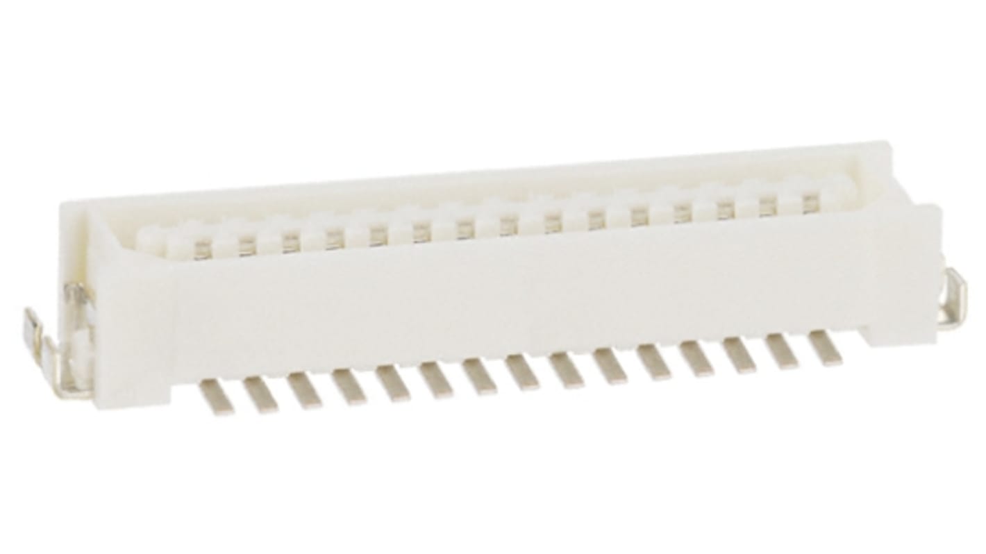 Hirose DF9 Series Straight Surface Mount PCB Header, 31 Contact(s), 1.0mm Pitch, 2 Row(s), Shrouded