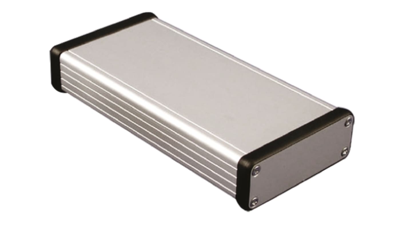 Hammond 1455 Series Silver Anodised Aluminium Enclosure, IP54, Silver Anodized Lid, 160 x 78 x 27mm