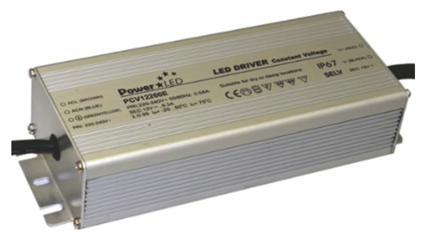 PowerLED LED Driver, 24V Output, 200W Output, 0 → 8.4A Output, Constant Voltage
