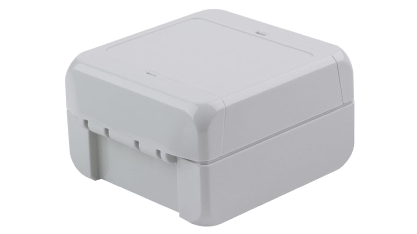 Bopla Bocube Series Light Grey Polycarbonate Enclosure, IP66, IP68, IK07, Light Grey Lid, 89 x 80 x 47mm