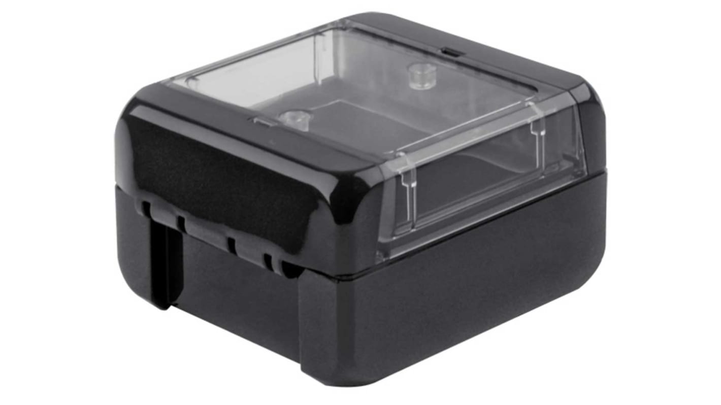 Bopla Bocube Series Graphite Grey Polycarbonate V0 Enclosure, IP66, IP68, IK07, Transparent Lid, 89 x 80 x 47mm