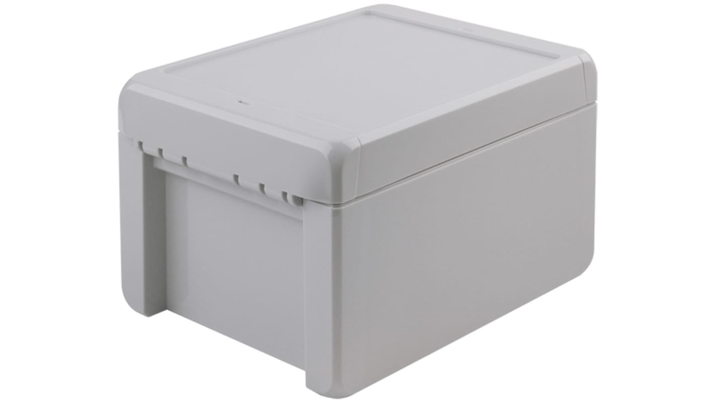 Bopla Bocube Series Light Grey Polycarbonate Enclosure, IP66, IP68, IK07, Flanged, Light Grey Lid, 151 x 125 x 90mm