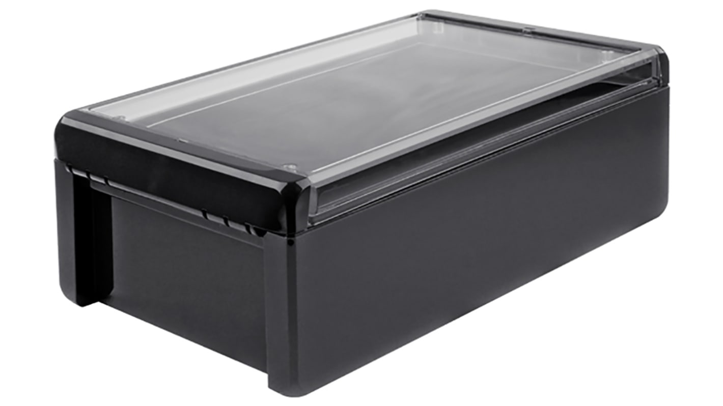 Bopla Bocube Series Graphite Grey Polycarbonate V0 Enclosure, IP66, IP68, IK07, Transparent Lid, 271 x 170 x 90mm