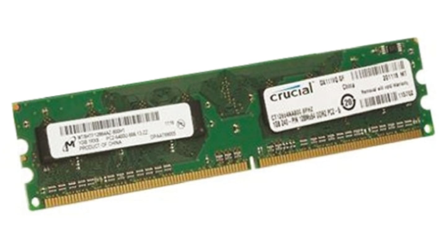 Crucial 2 x 1 GB DDR2 Desktop RAM, 800MHz, DIMM, 1.8V