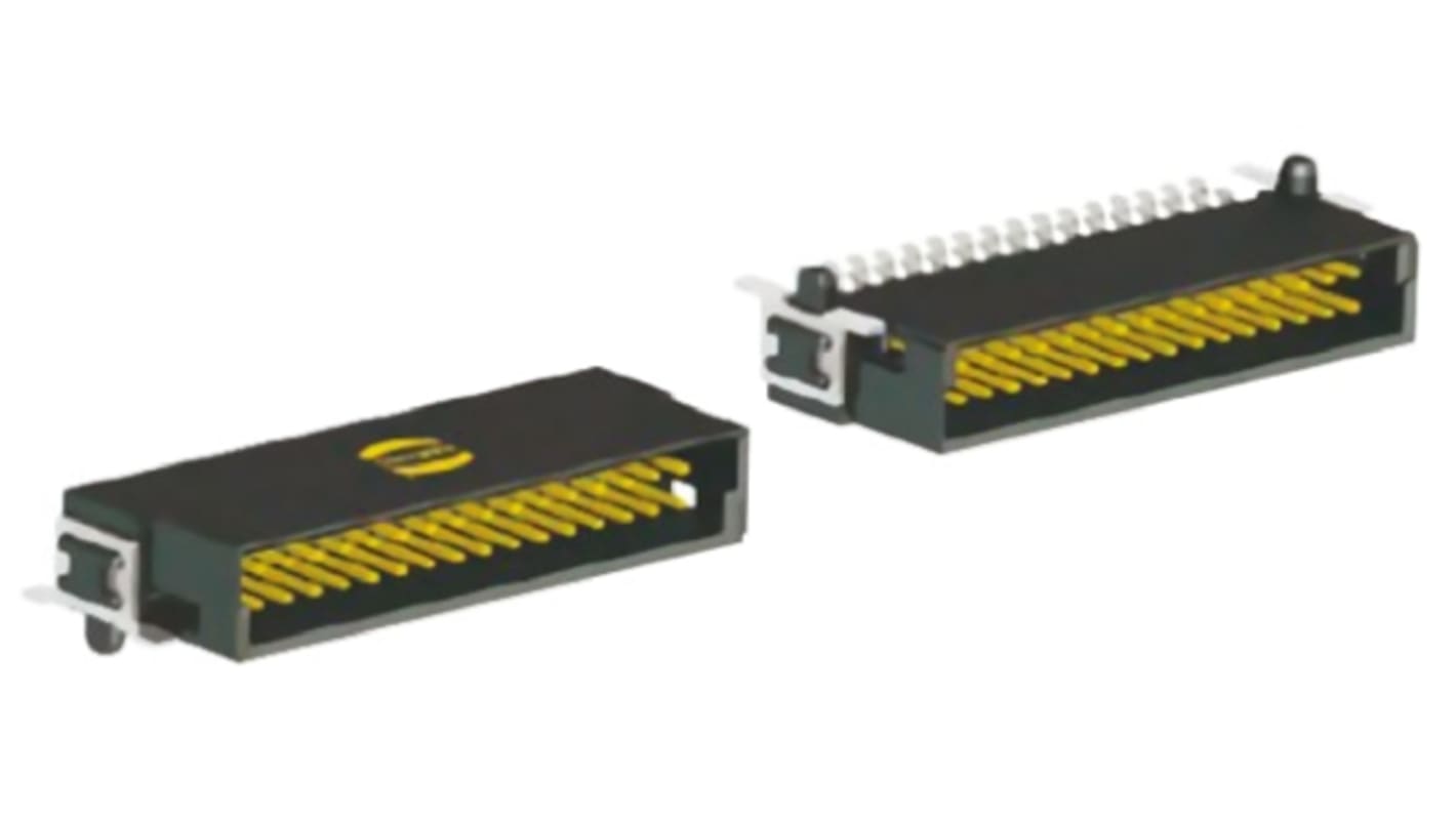HARTING 80p双排排针 直角板对板, 线对板连接器, 1.27mm间距, 700.0mA, SMT安装, Har-Flex系列
