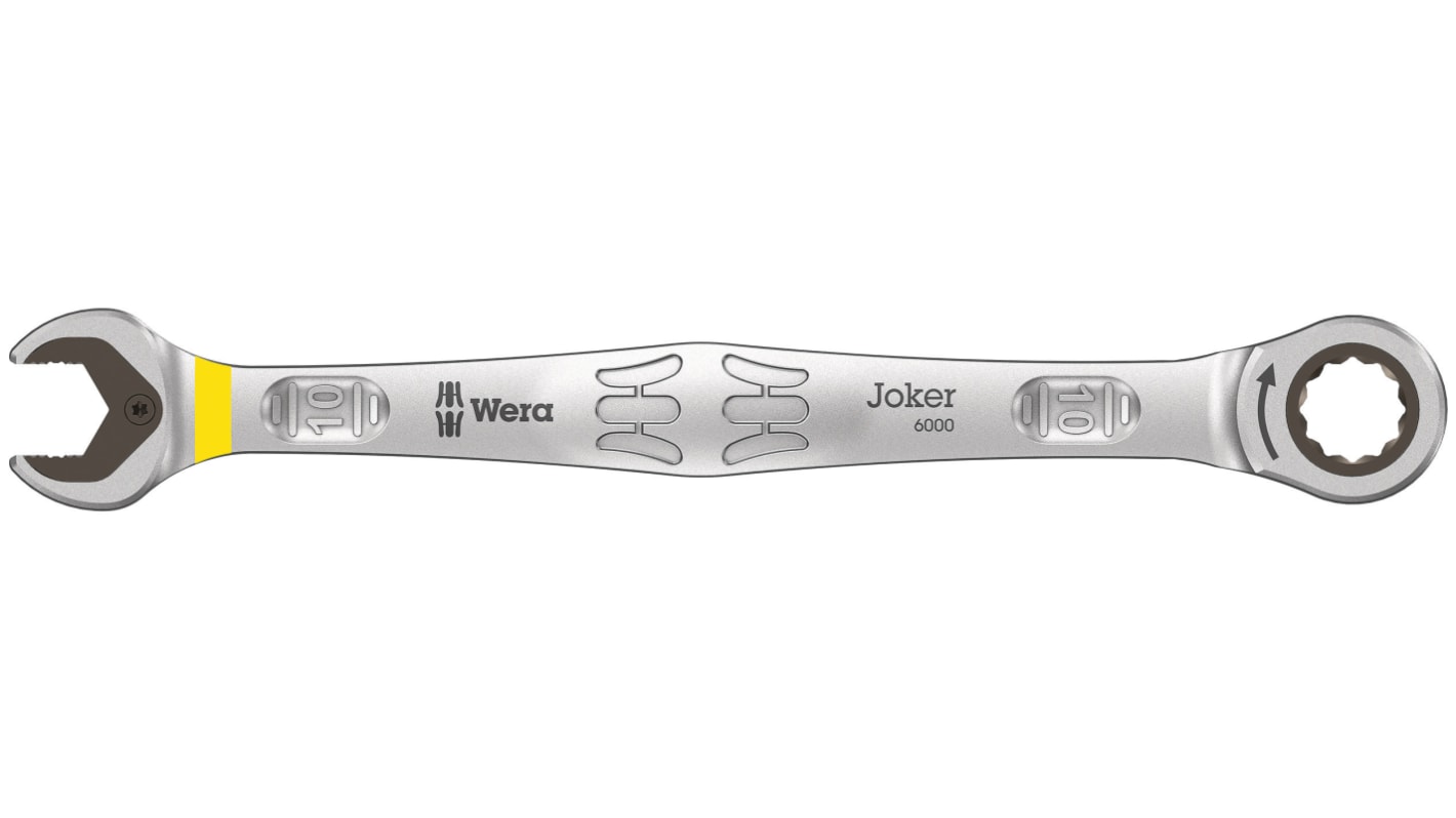 Wera Joker Series Combination Ratchet Spanner, 10mm, Metric, No, Double Ended, 159 mm Overall, No