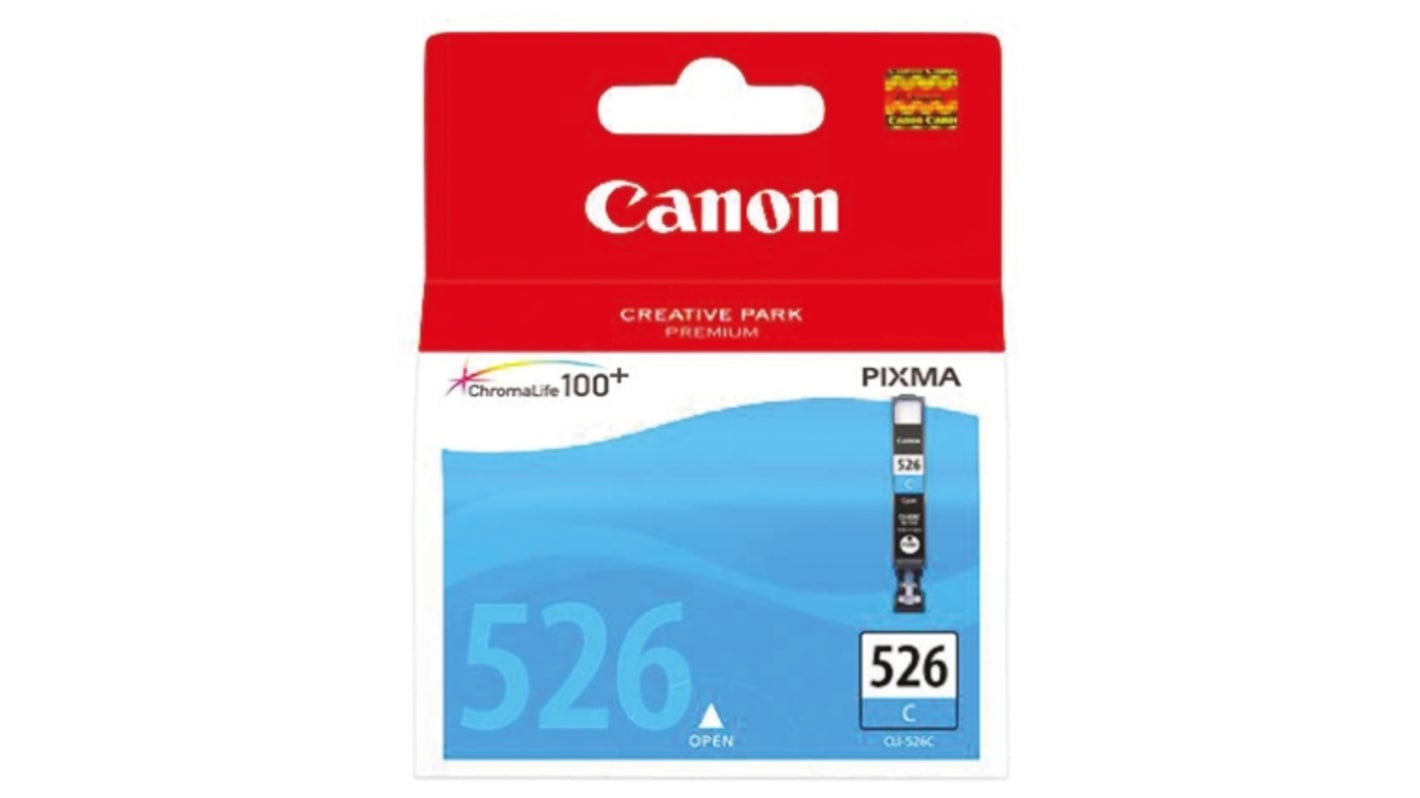 Cartouche d'encre Canon CLI-526C Cyan, pour iP4850, iX6550, MG5150, MG5250, MG6150, MG8150, MX885, MG5350, MG6250,