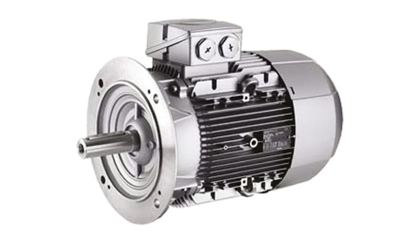 Siemens 1LE1 Reversible Induction AC Motor, 4 kW, IE2, 3 Phase, 2 Pole, 400 V, 690 V, Flange Mount Mounting