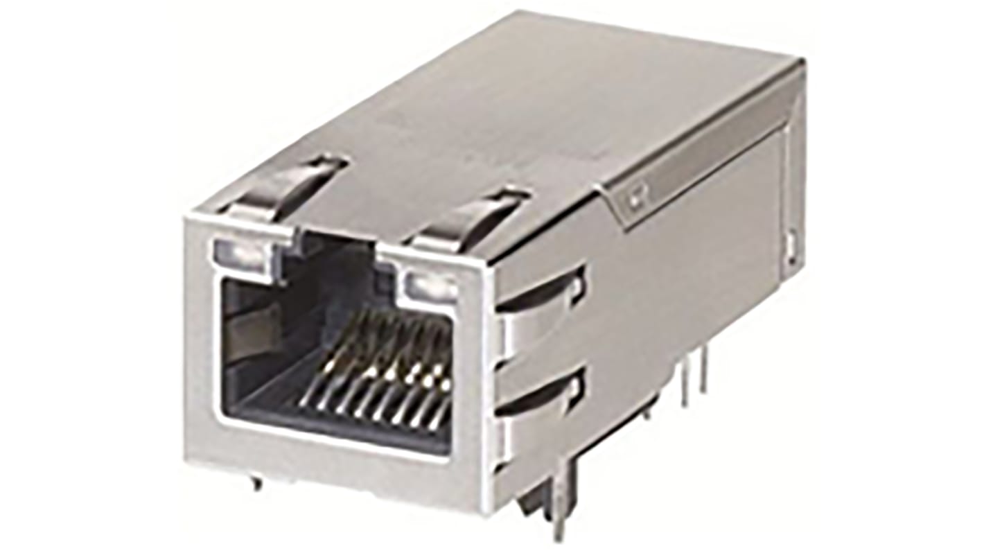 Molex PDJack Series Female RJ45 Connector, Through Hole, Cat5, Cat5e Right Angle 8P8C -Way