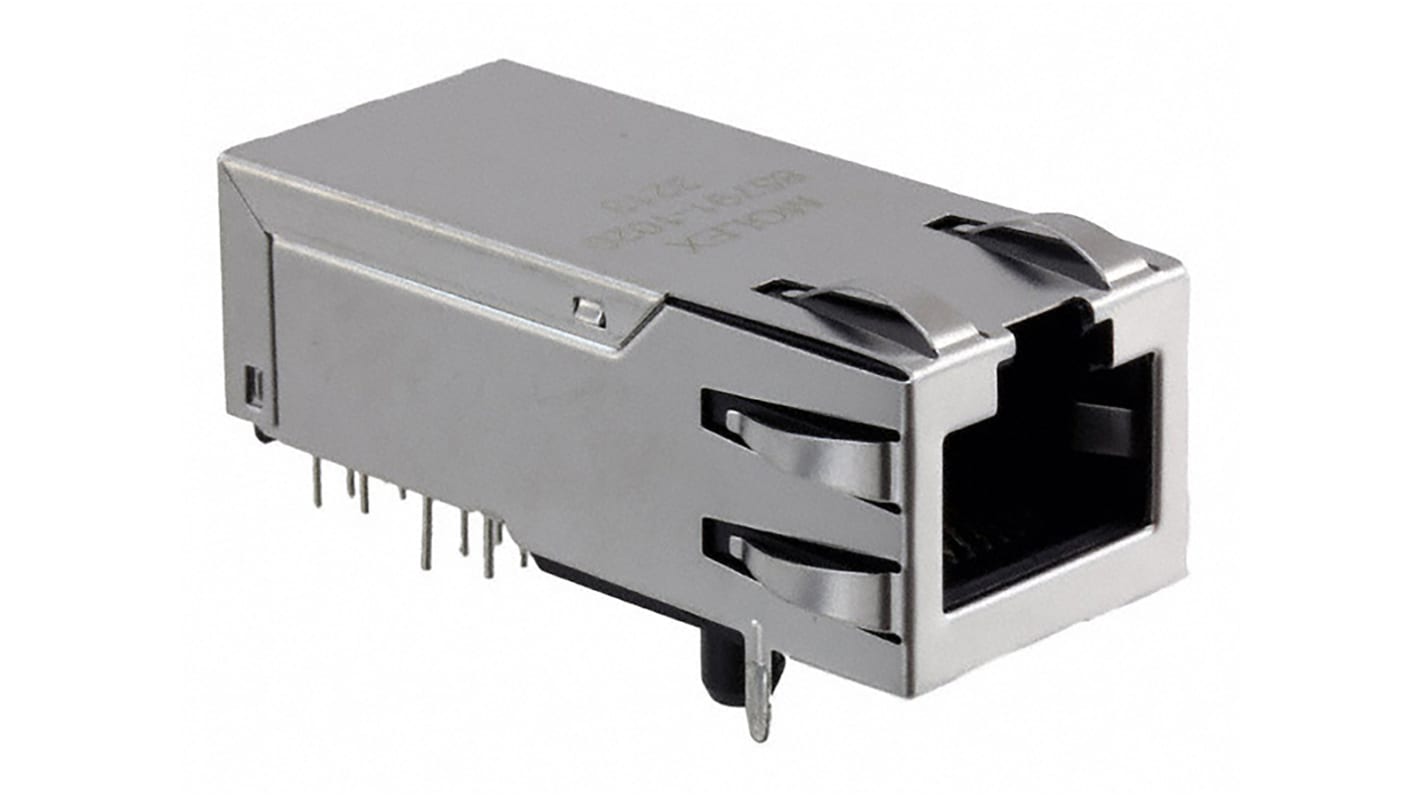 Molex PDJack Series Female RJ45 Connector, Through Hole, Cat5, Cat5e