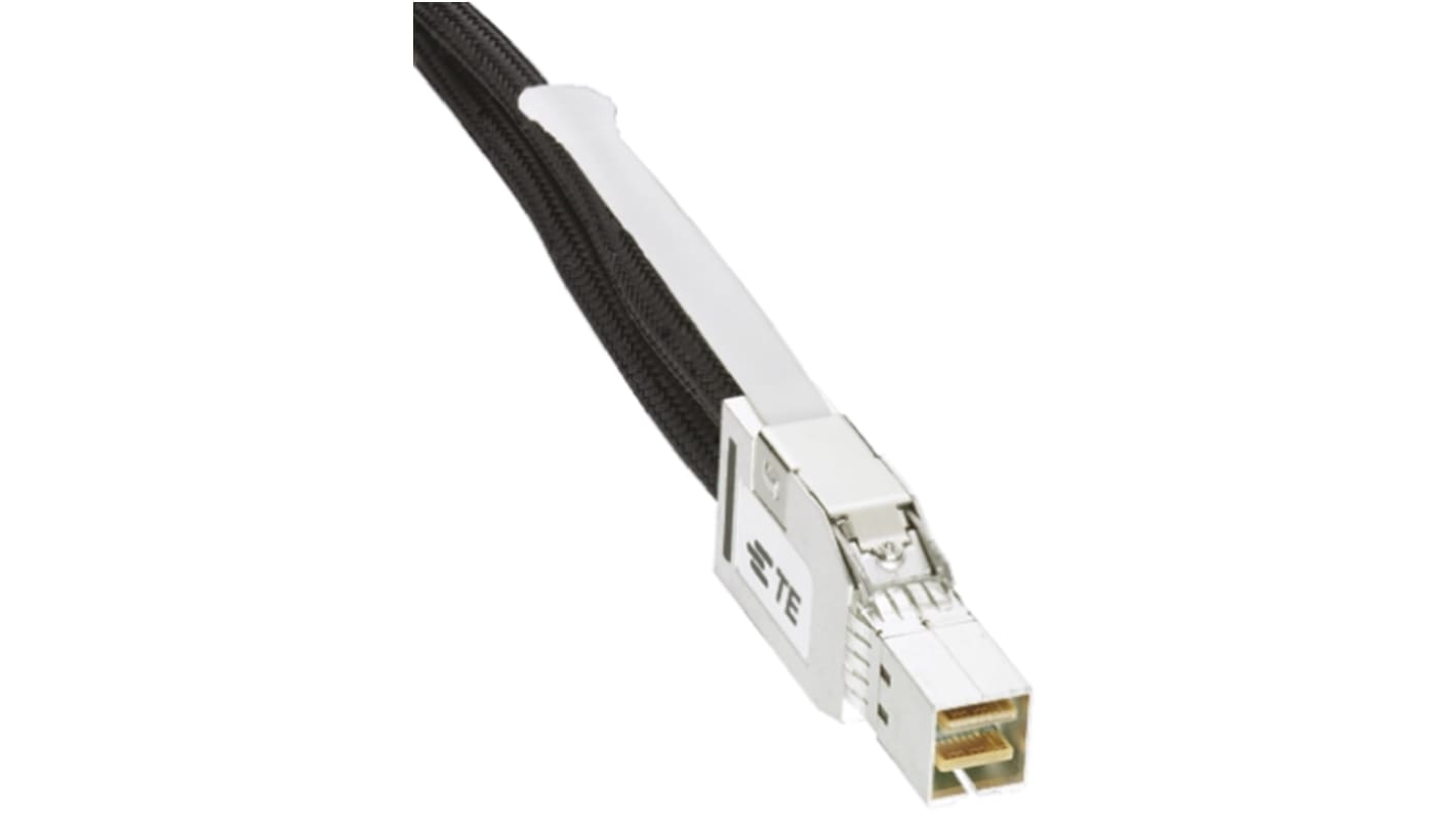 TE Connectivity Male Internal Mini-SAS HD to Male External Mini-SAS HD Serial Cable, 3m