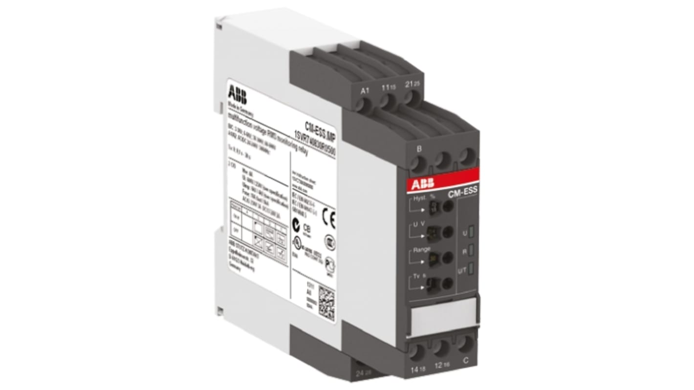 Relè di monitoraggio Tensione ABB 1SVR730830R0500 CM-ESS.MS serie CM-ESS, DPDT