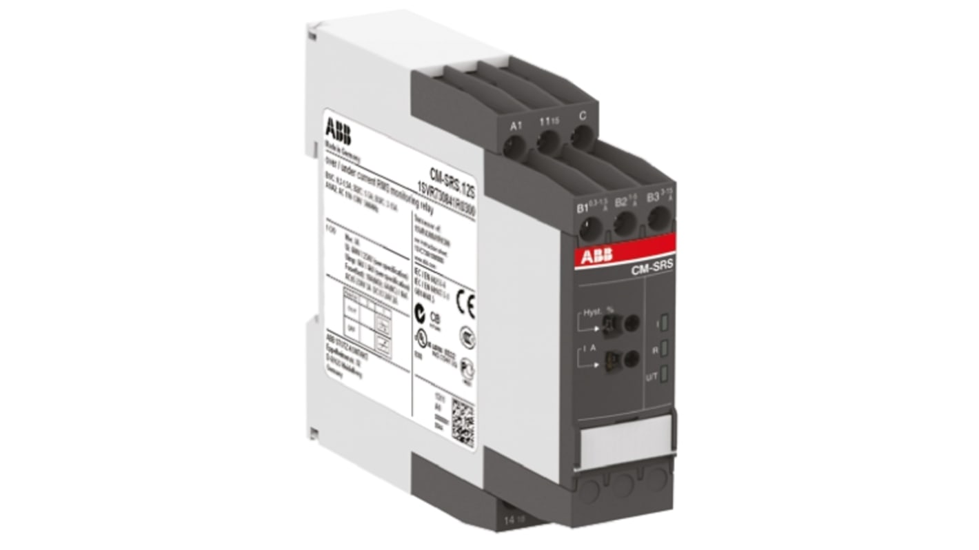 ABB Current Monitoring Relay, 1 Phase, SPDT, DIN Rail